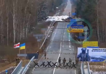 Ukraińcy zakpili z Białorusinów. Zobacz, co zrobili na granicy [FILM]