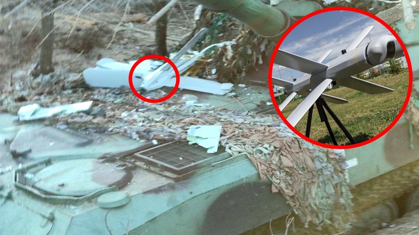 Siły Zbrojne Ukrainy pokazały na zdjęciu nieudaną próbę zniszczenia za pomocą dronu Lancet podarowanej przez Polskę samobieżnej haubicy 2S1 Goździk.