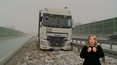 "Stop drogówka": Wyprzedzana ciężarówka zepchnęła wyprzedzającego z drogi