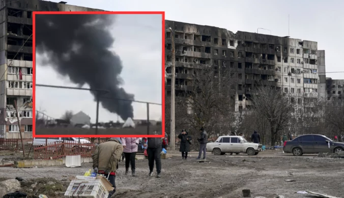 Pod Mariupolem spłonął magazyn amunicji okupantów. "Zemsta za Teatr Dramatyczny"