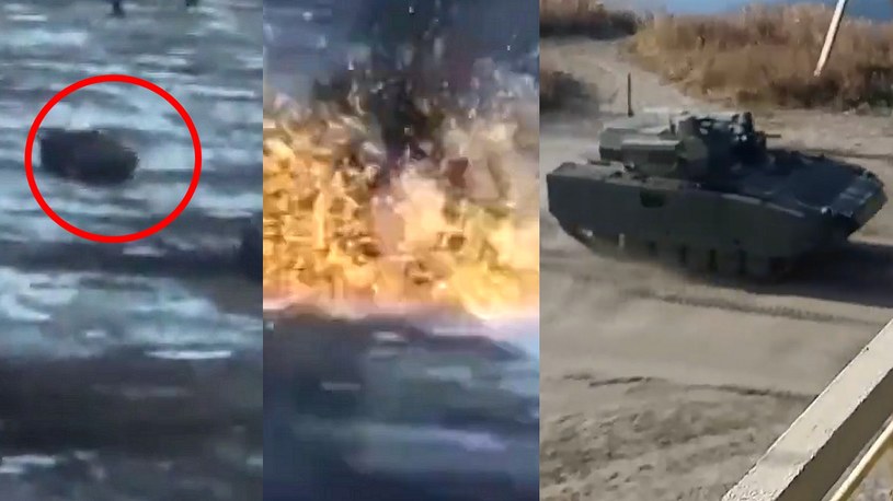 Najnowsze nagranie z ukraińskiego frontu przebiega dość zaskakująco. Jeden z rosyjskich bojowych wozów piechoty wylatuje w powietrze w bardzo spektakularny sposób.