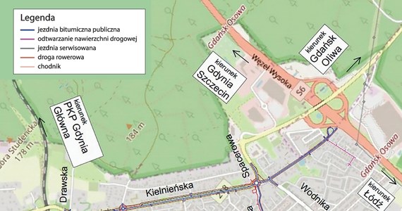 Ulica Kielnieńska - na odcinku od ul. Drawskiej do pętli autobusowej przy obwodnicy Trójmiasta - zostanie przebudowana. W poniedziałek podpisano umowę na jej modernizację. Wzdłuż ulicy powstaną drogi rowerowe, ciągi pieszo-rowerowe oraz 17 ogrodów deszczowych.

