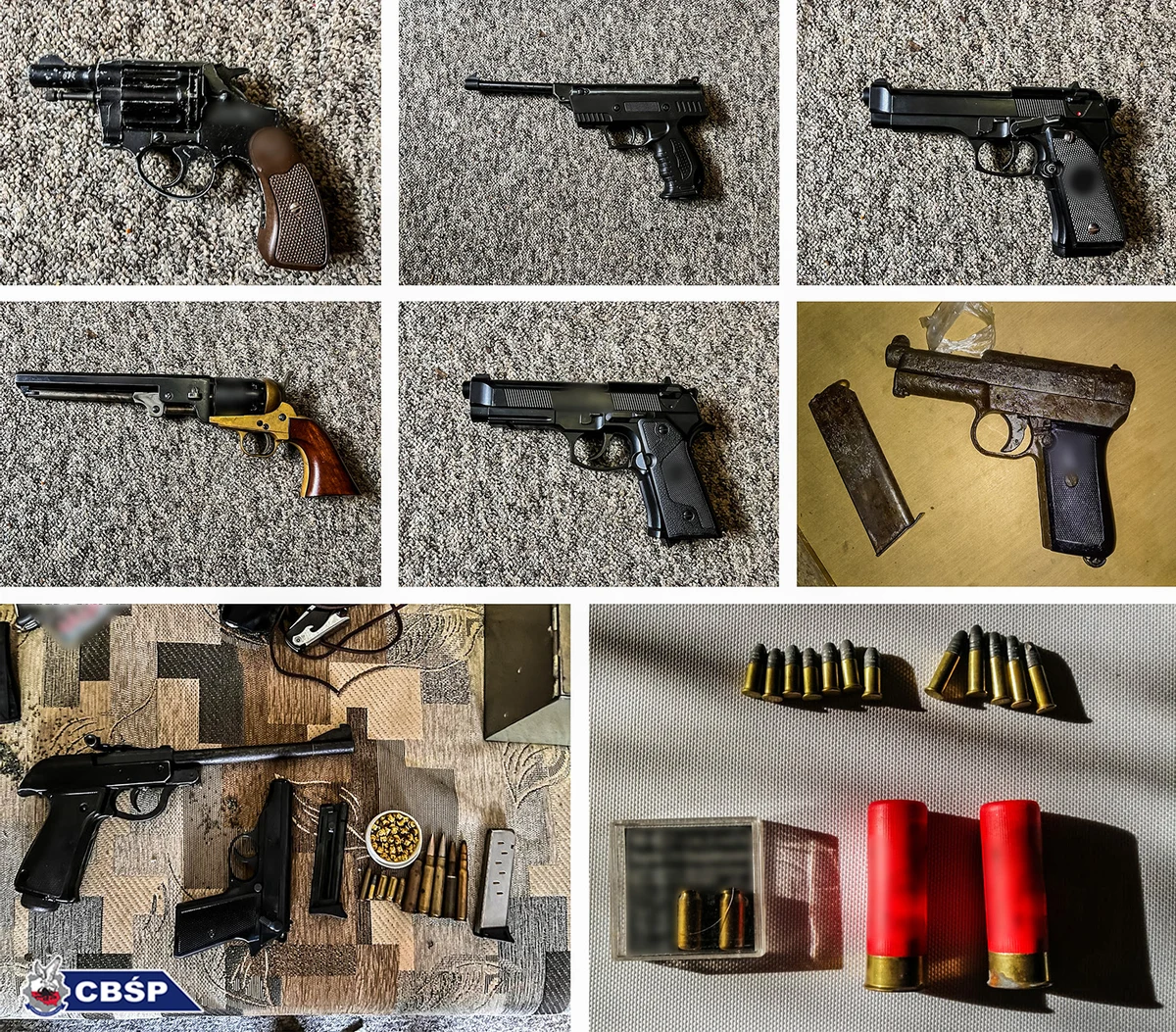 Centralne Biuro Śledcze Policji przejęło 13 jednostek broni palnej, w tym długą i krótką. To kolejne uderzenie w nielegalny handel bronią. Zakończyło się zatrzymaniem siedmiu osób, które w mazowieckim wydziale Prokuratury Krajowej usłyszały zarzuty.