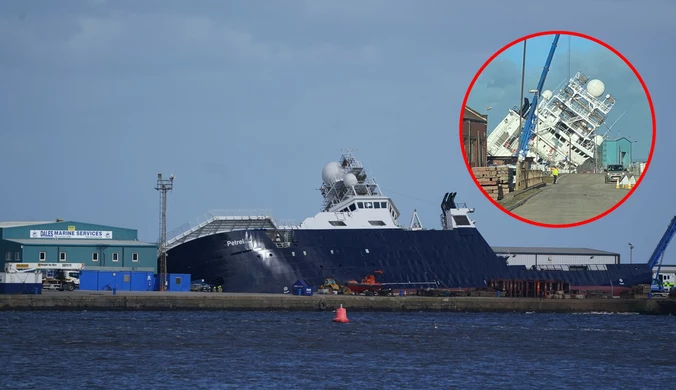 Szkocja: Statek przewrócił się w Edynburgu. Ponad 30 osób rannych