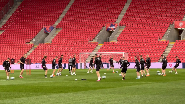 Trening reprezentacji Czech przed meczem przeciwko Polsce.