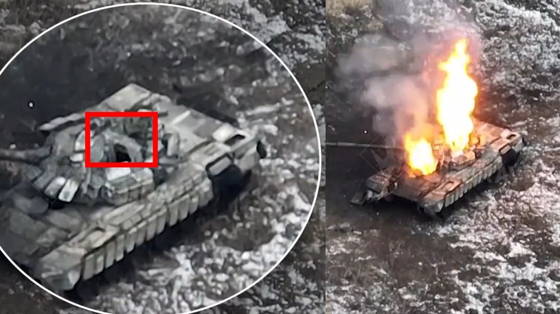 Ukraińscy operatorzy dronów przeszli samych siebie. Dotychczas wielokrotnie udawało się im zrzucać z dronów granaty do wnętrz czołgów czy pojazdów opancerzonych, ale tym razem dokonali czegoś jeszcze bardziej spektakularnego.