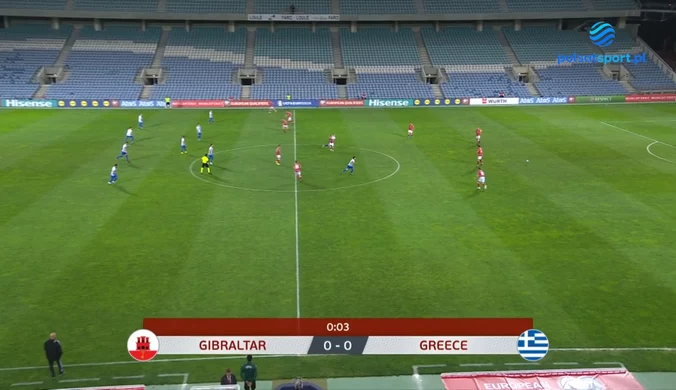 Gibraltar – Grecja 0-3. SKRÓT MECZU. WIDEO