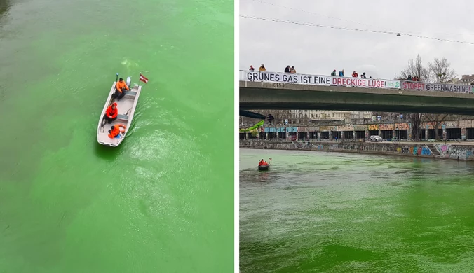 Austria: Kanałem Dunajskim popłynęła zielona woda
