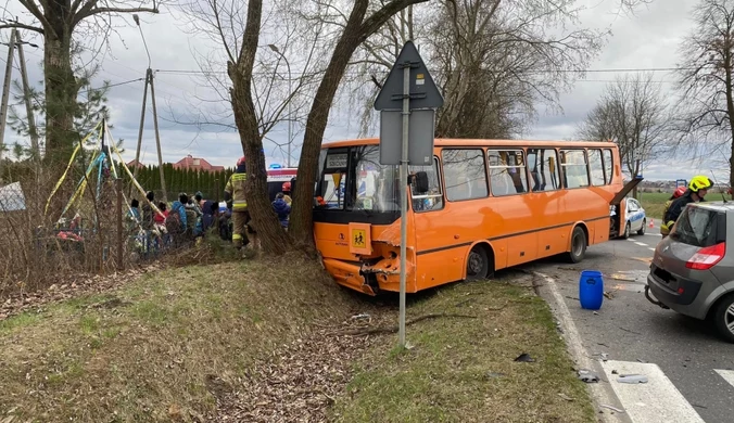 Wierzbica koło Legionowa: Wypadek z udziałem szkolnego autokaru  