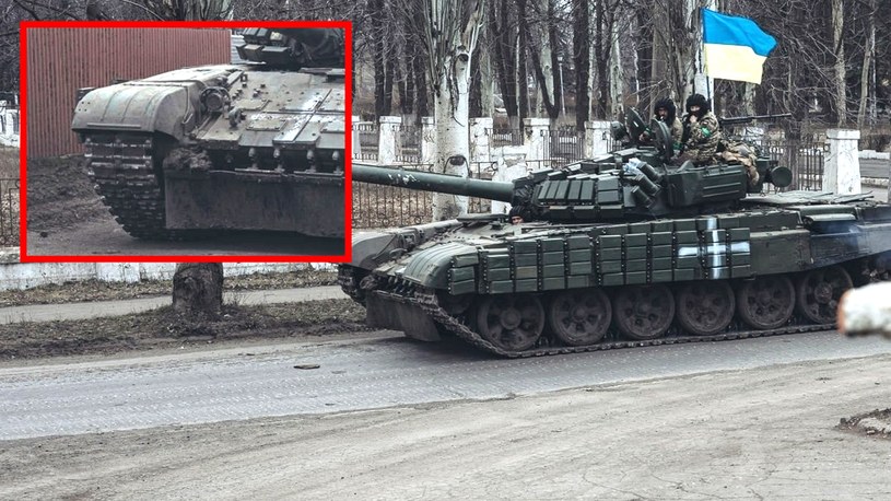 Ten ukraiński czołg T-72 powstał z trzech różnych zniszczonych rosyjskich czołgów. To pokazuje, jak ukraińscy żołnierze świetnie radzą sobie z wykorzystaniem elementów wraków przejętych dziesiątek czołgów okupanta.
