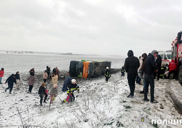 Ukraina: Wypadek autokaru jadącego z Polski. Są ranni