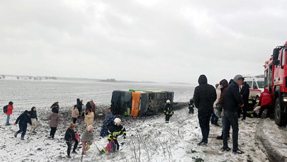 Ukraina: Wypadek autokaru jadącego z Polski. Są ranni