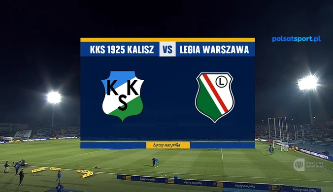 KKS Kalisz - Legia Warszawa 0:1. Skrót meczu. WIDEO