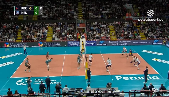Sir Sicoma Monini Perugia - Grupa Azoty ZAKSA Kędzierzyn-Koźle 1:3. Skrót meczu. WIDEO