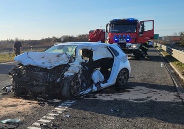 Tragiczny wypadek na trasie S7. Policja: Jeden z kierowców jechał pod prąd 