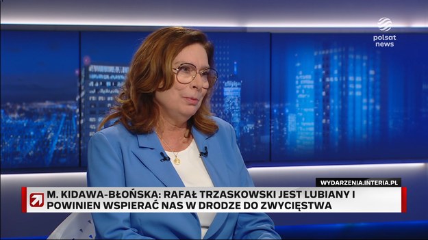 Bogdan Rymanowski zapytał Małgorzatę Kidawę-Błońską, czy rozważana jest opcja, w której to Rafał Trzaskowski będzie kandydatem na premiera.- O takim scenariuszu nikt w Platformie Obywatelskiej nigdy nie rozmawiał. Rozumiem, że liderzy innych partii, w tym PiS woleliby, żeby Donald Tusk się odsunął, ale on jest szefem PO i poprowadzi nas do zwycięstwa - powiedziała w programie "Gość Wydarzeń". Dodała, że wszyscy w PO mają zaufanie do Tuska. 