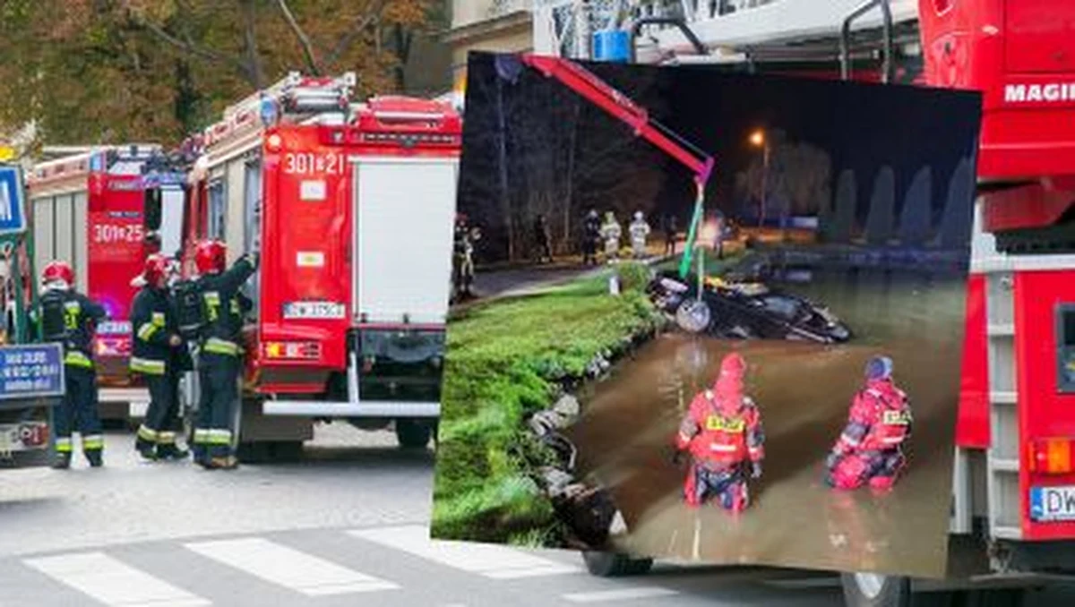 We wsi Zajezierze (woj. warmińsko-mazurskie) osobowe bmw wjechało w nocy do stawu i zatonęło. Kierowca zdołał się wcześniej wydostać - poinformowała policja. Samochód wydobyli na brzeg strażacy.