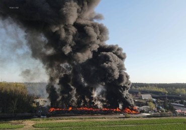 Pożar składowiska opon w Koninie: Zatrzymano jedną osobę