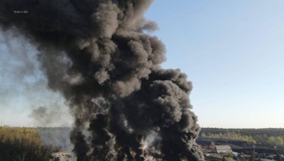 Pożar składowiska opon w Koninie: Zatrzymano jedną osobę