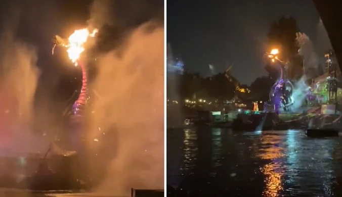 USA: Pożar w Disneylandzie. Smok stanął w ogniu
