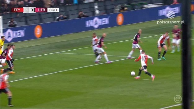 Sebastian Szymański strzelił gola na 1-0 dla Feyenoordu Rotterdam w meczu 30. kolejki Eredivisie przeciwko Utrechtowi. 