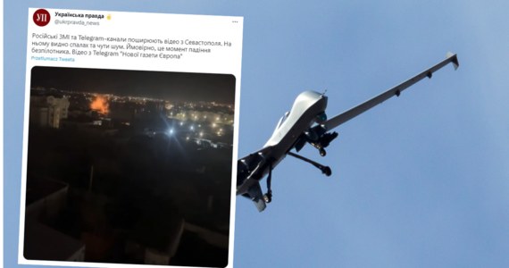 Rosyjskie władze poinformowały o ataku dronów w okupowanym przez Rosję Sewastopolu. W sieci pojawiają się już nagrania.