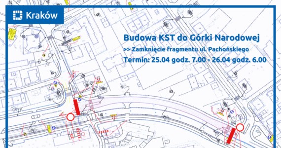 We wtorek (25 kwietnia) o godz. 7.00, zamknięta zostanie ul. Pachońskiego w Krakowie, na odcinku od ul. Zielińskiej do ul. Białoprądnickiej. Układana będzie warstwa ścieralna asfaltu.    


