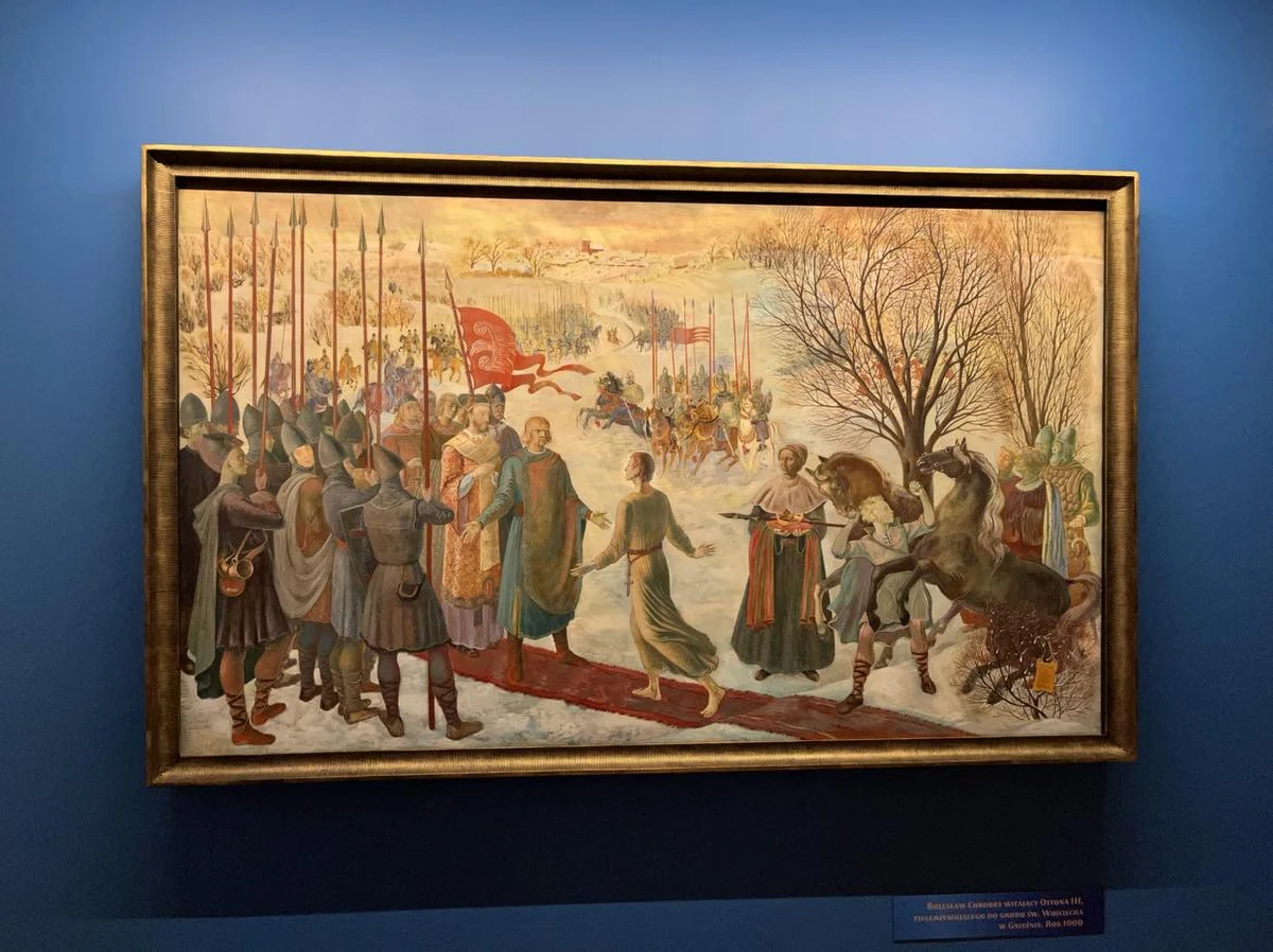 ​Siedem monumentalnych obrazów, które mają niezwykłą historię, można zobaczyć w auli wrocławskiego Ossolineum. Namalowali je członkowie Bractwa św. Łukasza, na wystawę światową w Nowym Jorku w 1939 roku. Z powodu wybuchu wojny dzieła zostały w USA, a do Polski wróciły dopiero niedawno.