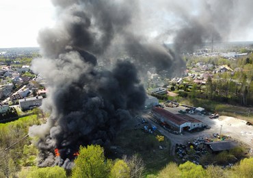 Pożar hali w Myszkowie