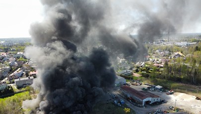 Pożar hali w Myszkowie