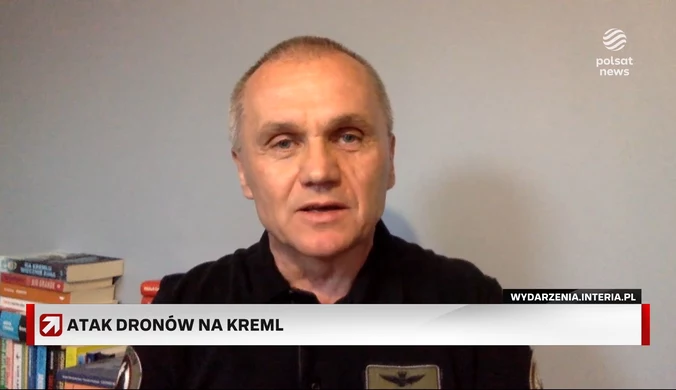 Gen. Polko w "Gościu Wydarzeń" o ataku na Kreml: Inscenizacja marnej jakości  