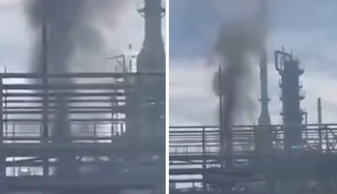 Dron zaatakował rosyjską rafinerię. Wybuchł pożar