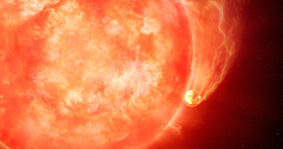 Z pomocą International Gemini Observatory naukowcy po raz pierwszy zaobserwowali, jak umierająca gwiazda pochłania okrążającą ją planetę. Podobny los czeka kiedyś Ziemię.