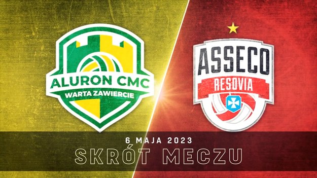 Skrót drugiego meczu o brązowy medal mistrzostw Polski 2023 Aluron CMC Warta Zawiercie – Asseco Resovia 1:3 (25:13, 22:25, 23:25, 17:25)