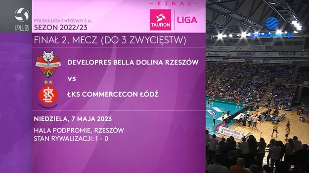 Oto skrót drugiego meczu finałowego Tauron Ligi Developres Bella Dolina Rzeszów - ŁKS Commercecon Łódź. 