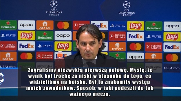 W meczu nazwanym „Euroderby” Edin Dzeko i Henrikh Mkhitaryan szybko trafili do siatki Milanu, dając Interowi prowadzenie już w 11. minucie. Wynik mógł być jeszcze wyższy.

Rossoneri poprawili się po przerwie, ale nie potrafili wrócić do gry iw rewanżu czekało ich trudne zadanie.

Rewanż odbędzie się we wtorek w tym samym miejscu. Zwycięzcy zmierzą się z Realem Madryt lub Manchesterem City, który we wtorek zremisował w stolicy Hiszpanii 1:1.