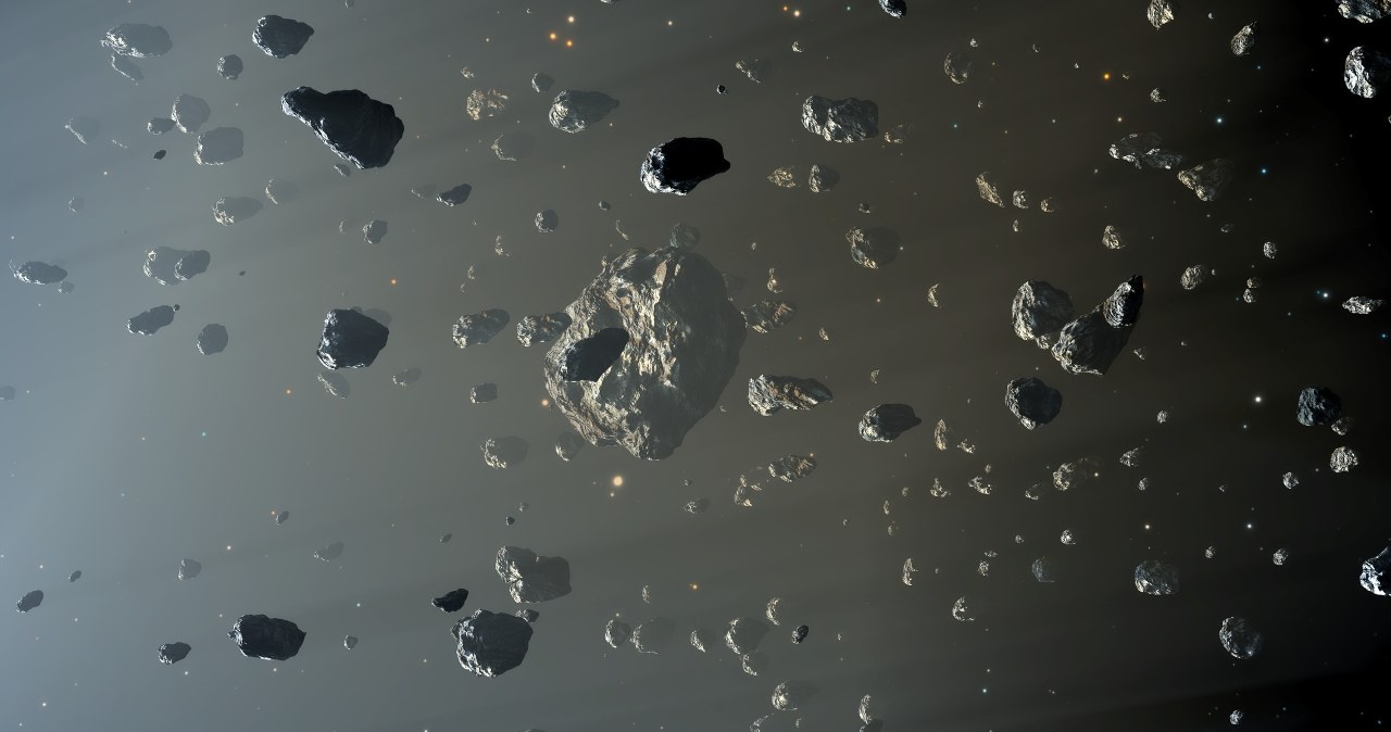 Uderzyli statkiem w asteroidę. Powstały ogromne głazy