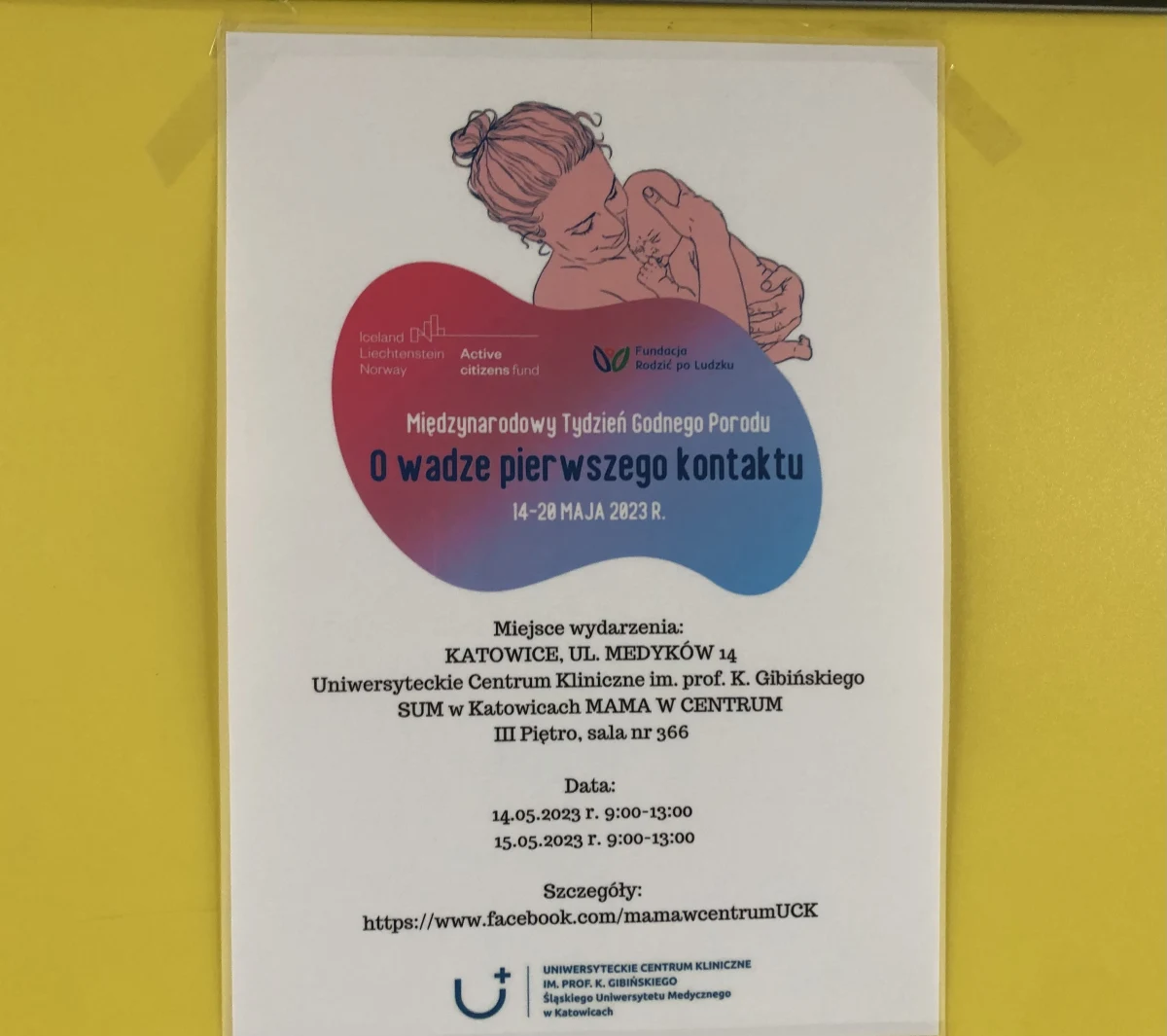 Jakie są prawa rodzącej kobiety? Jak opiekować się noworodkiem? Czym jest kangurowanie? Tego m.in. dowiadują się przyszli rodzice w Uniwersyteckim Centrum Klinicznym im. prof. Kornela Gibińskiego w Katowicach. Trwa Międzynarodowy Tydzień Godnego Porodu. W tym roku tematem przewodnim jest pierwszy kontakt dziecka i matki. 