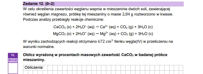  Matura 2023 z chemii, poziom rozszerzony, arkusz CKE i odpowiedzi 