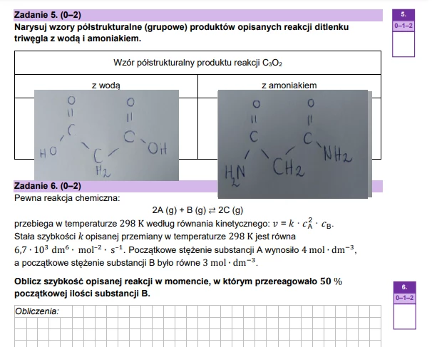 Matura 2023 z chemii, poziom rozszerzony, arkusz CKE i odpowiedzi 