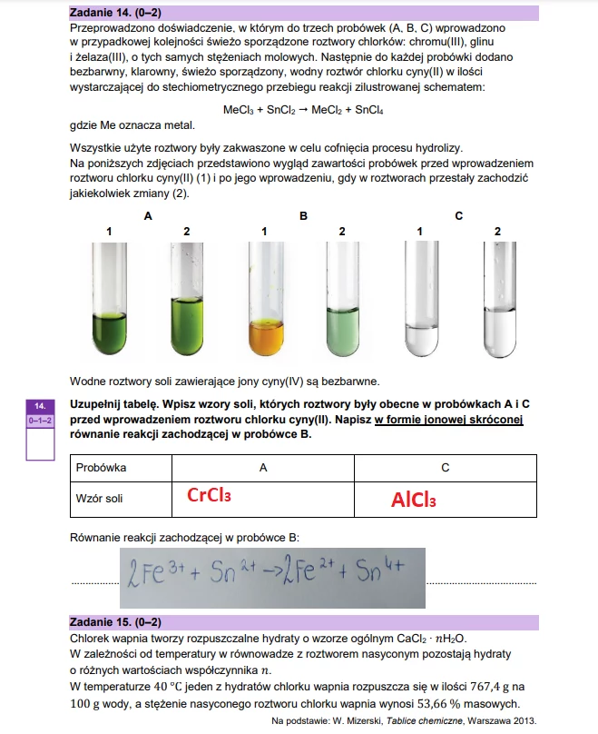 Matura 2023 z chemii, poziom rozszerzony, arkusz CKE i odpowiedzi 