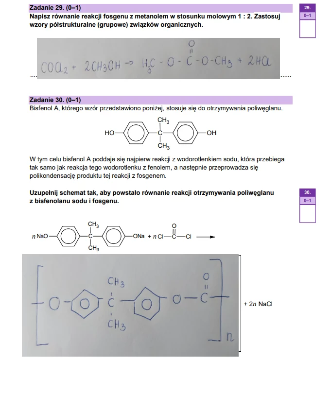 Matura 2023 z chemii, poziom rozszerzony, arkusz CKE i odpowiedzi 