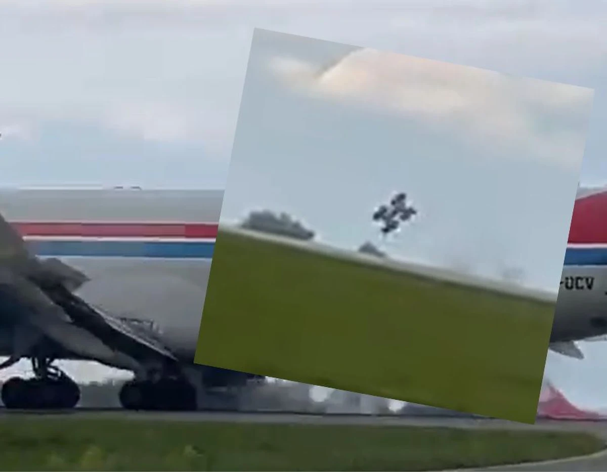 Potężny jumbo jet musiał zawrócić z trasy i lądować awaryjnie na lotnisku w Luksemburgu. Podczas tej operacji od boeinga 747 oderwało się podwozie. Samolot bezpiecznie zatrzymał się na pasie startowym, ale lotnisko w Findel było nieczynne przez kilka godzin.