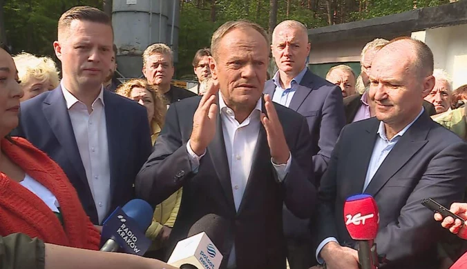 Donald Tusk pojechał do Trzebini. "Będę na nich wrzeszczał"