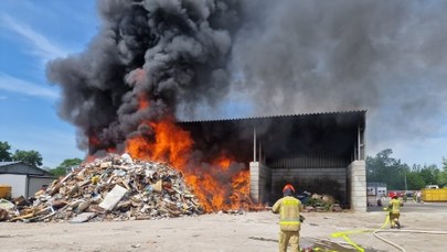 Pożar wysypiska śmieci w Tarnowie