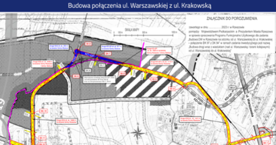 Podpisano porozumienie w sprawie budowy drogi, która połączy ul. Warszawską z ul. Krakowską. Trasa będzie mieć 6,5 km długości. To domknięcie układu drogowego na północy Rzeszowa.