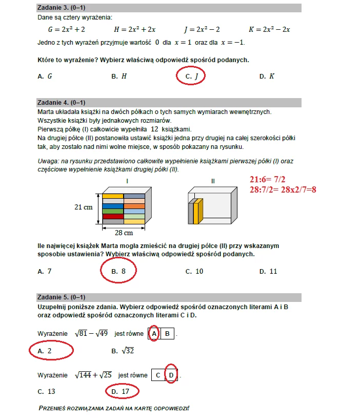 Egzamin ósmoklasisty 2023: Matematyka, arkusz CKE i odpowiedzi 