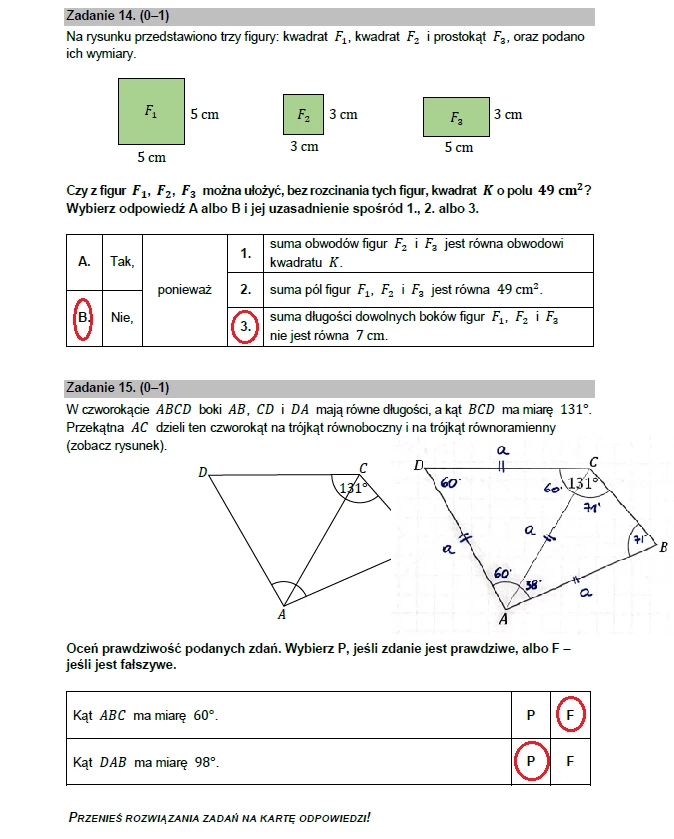 Egzamin ósmoklasisty 2023: Matematyka, arkusz CKE i odpowiedzi 