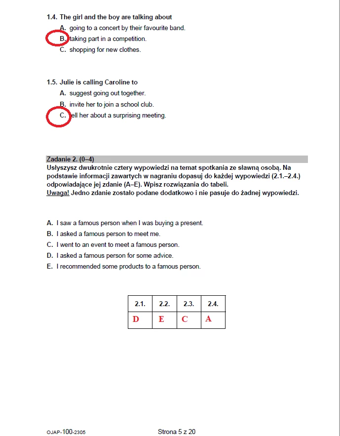 Egzamin ósmoklasisty 2023: Angielski, arkusz CKE i odpowiedzi 