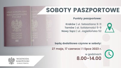 W Małopolsce kolejna "Sobota paszportowa"